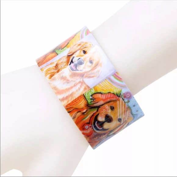 NWT Golden Retriever Dog Bracelet Cuff - Picture 5 of 9